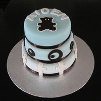 Aidan's Baptism Cake I made for my godson's baptism. i made a HUGE booboo when I mispelled his name! It should have said Aidan not Aiden!!!