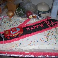 Cars Theme Ice Cream Cake this was an ice cream cake that i had made for my kids 2nd and 4th birthday party.