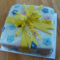 Course 3 Cake This is the first time I have ever covered a Big cake in fondant. There has to be a better way of doing the corners than she showed up to...