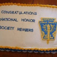 National Honor Society This was my 2nd attempt at a frozen buttercream transfer. My sister-in-law asked for this for their installation reception. I still don&#...