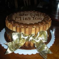 Farewell Cake I am actually happy with this cake!! Chocolate cake with coffee frosting. Thanks to all for the ideas!