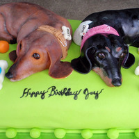 Birthday Cakes I made this cake for a good friend of ours. His wife requested a Doxie cake so I thought that I would do a cake of their Doxie's and...