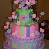 Butterfly Cake butterflies, flower, tier