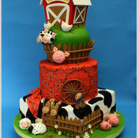 Farm - Barn Yard Cake For Twins The mother of twins was inspired by this great cake http://www.savethedate4cupcakes.com/2010/04/fabulous-barn-yard-party.html , and what...