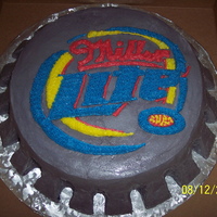 Miller Lite Bottlecap Cake 