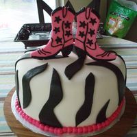 Zebra Cowgirl All fondant, except the boots are gumpaste