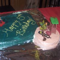 Pirate Scene This cake i made for my nephews fifth birthday, just a quick pirate cake for a last minute party.