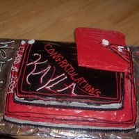 Graduation Books This cake was made to resemble two high school books stacked on top of one another. this was another quick can you make this, kind of thing...