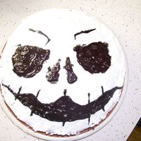 Jack Skellington Son's 9yr. birthday cake. All is from a box, before I started trying "from scratch" recipes.