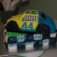 Davies Race Car Birthday Cake I made this for a friends 40th birthday. All our guys are into racing so, i thought it would be a hit. It is made with 2 sheets (9 x 13...