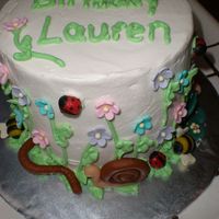 Bug Cake This cake was for an 8 year old girl that LOVES bugs (especially snails!)! To make them a little softer & girly I used marzipan for the...