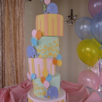 Maggie's Elephants I made a toy box cake last year for her baptism and this time, Mia or Maggie is turned 1 and I was asked to make her cake. Had a great time...