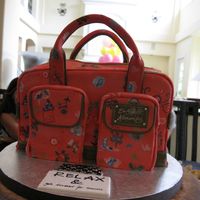 Oilily Diaper Bag Cake Take 2...re-posting...A replica of the diaper bag given to the mom-to-be.