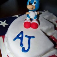 Sonic The Hedgehog One of 4 children's birthday cakes delivered with a large Independence Day cake. This child loves Sonic. I was pretty happy with how...