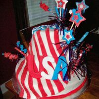 Independence Day Made for a huge July 4th BBQ. Chocolate cake, chocolate filling, MMF.