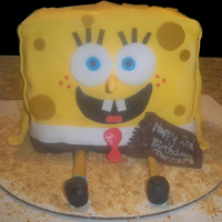 Sponge Bob 3D Cake Sponge Bob 3D Cake. Used Square pan cut in half did this so that I had 6 halves stacked on top of each other. Covered and decorated in...