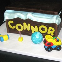 Toy Box Toy box cake, toys are rice crispies covered in fondant