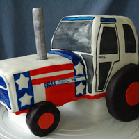 Colton's Tractor Cake Made for my son's 3rd birthday, which is June 30th. We celebrated his birthday on the 4th of July and this cake fit the theme...