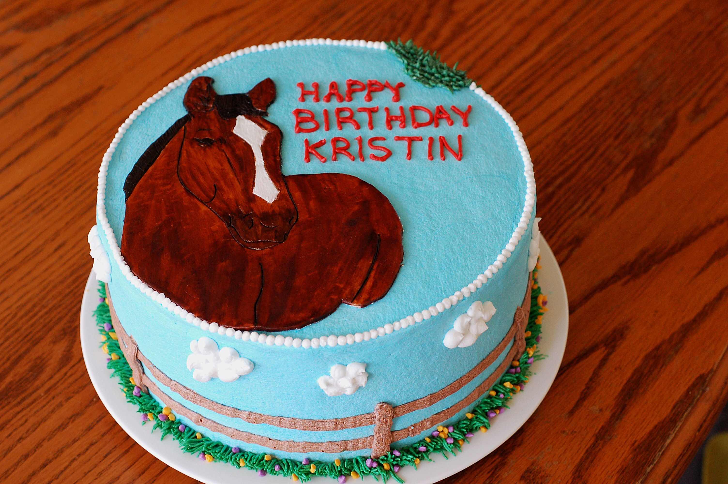 Horse Cake The cake I made for my niece's 13th birthday. Her parents bought her horse back riding lessons for her birthday and they wanted a...