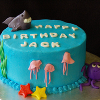 Jack's Aquarium Cake Done for a friend of mine who was going to take her son and the family to Shedd's Aquarium for his birthday so she wanted the cake to...