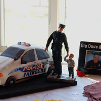 Police Car Groom's Cake The groom is a police officer for Fairbury and his wife to be wanted to surprise him with this cake. The license plate is personalized with...