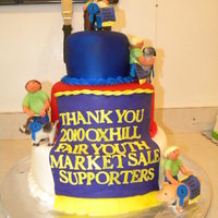 County Fair this was a cake made as a thank you for the local fair youth market supporters