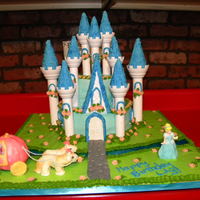 Cinderella And Her Castle gumpaste cinderella, modeling choc. horses/carriage, buttercream cake