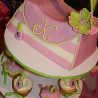 Purse Cake And Cupcakes Purse Cake and Cupcakes for Spa Themed Birthday Party