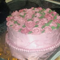 Pink Rose Cake 