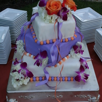 My Sister's Wedding Cake This was my first wedding cake and it is in fondant. The top layer white, the middle layer is white with fresh stawberries in the middle...