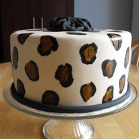 Leopard Print Cake My first time doing leopard print.... love painting on cake!