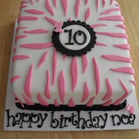 Pink And White Zebra Stripes A fun cake - like the pink and white zebra stripes. I hand cut the scallop....anyone know where I can find a scalloped cutter?