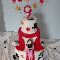 Grace The Hollywood Diva My daughter's 9th birthday. We designed this cake together and were both very happy with it! Fondant figure is made to resemble my...