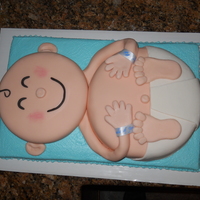 Baby Boy Vanilla cake covered in MMF. Details are made of either gumpaste or MMF. Thank you to all who made this and posted photos already! I...