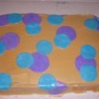 Polka Dot Cake MMF Practice cake. Marble cake with chocolate buttercream and MMF.