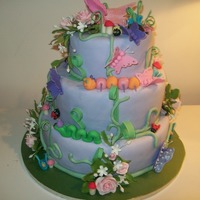 Tinkerbell Birthday Cake Tinkerbell cake for a little girl's first birthday. I think the first 3 tier cake. I got ideas from a number of cakes here. I didn&#...