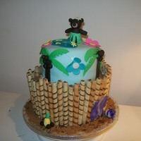 16Th Birthday Cake The Mom wanted a Hawaiian theme. I saw other pics here and thought it would be cute. However the wafers kept falling down and I didn't...