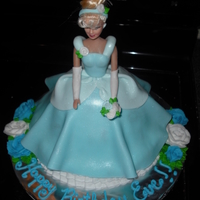 Cinderella Cake This is a Cinderella cake I did for a Birthday. Yellow cake filled with buttercream, iced with buttercream and coverd and decorated with...