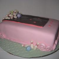 Bowling Cake My friend had a bowling theme party. 9 x 13 inch cake with fondant and gum paste figure. Thanks!