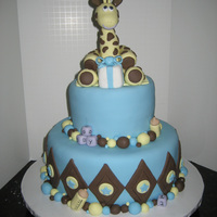 Baby Boy Giraffe Made for a mother expecting a baby boy. 10" and 6' rounds. 50/50 giraffe