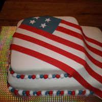 Memorial Day Cake Another flag cake for Memorial Day. Dark Chocolate WASC filled & iced w/BC & SI. I donated this cake to my local Moose lodge for...
