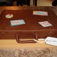 Suitcase Going away cake for a family returning to Germany after being in the States for a few years.