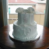 Anniversary This is the famous cake where the buttercream was giving me trouble. I mad 3 to 4 batches of buttercream because it wasn't coming...