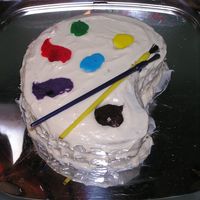 Artist's Pallette Made this for party when my daughter turned 7. She's a little artist so I chose painting for that year's the theme.