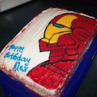 Iron Man Iron Man Super hero birthday cake