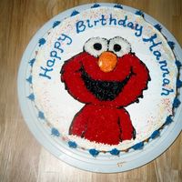 Elmo Cake #2 Freehanded by looking at a coloring book