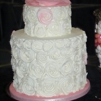 Romantic Rose Wedding Cake I made this display cake for a bridal show :-)