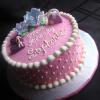 Purse And Shoe Cake I was told that the birthday girl liked pink and purple and loved shoes and purses. While shopping for ribbon for my board, I found the...