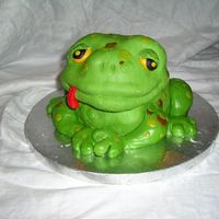 Toadally Cool Cake This was a birthday cake for my daughter's nephew. He loves frogs, so we had fun, and made him a toad.