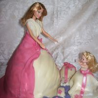 Little Princess Birthday Fondant. White cake with strawberry cream filling and vanilla cream filling. Barbie wonder mold. The little princess is a cupcake. The...